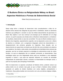 O Budismo Étnico na Religiosidade Nikkey no Brasil - PUC-SP