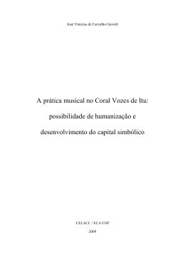 A pr&aacute;tica musical no Coral Vozes de Itu: possibilidade de