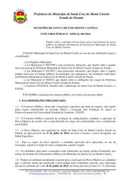 Prefeitura do Munic&iacute;pio deSanta Cruz de Monte Castelo