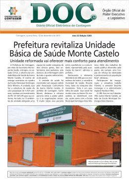 Prefeitura revitaliza Unidade B&aacute;sica de Sa&uacute;de Monte Castelo