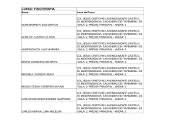 CURSO: FISIOTERAPIA