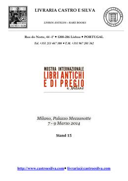 9 Marzo 2014 - Livraria Alfarrabista Castro e Silva