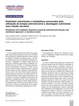 Dist&uacute;rbios nutricionais e metab&oacute;licos provocados pela utiliza&ccedil;&atilde;o da
