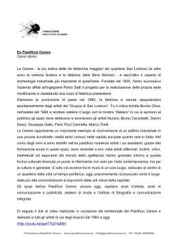 Ex Pastificio Cerere Cenni storici La Cerere