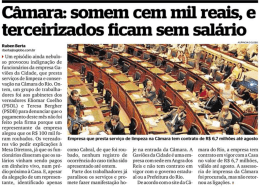 Câmara: somem cem mil reais, e tercein`zados ficam sem salário