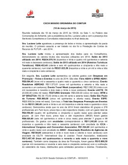 193&ordf; Reuni&atilde;o do COMTUR