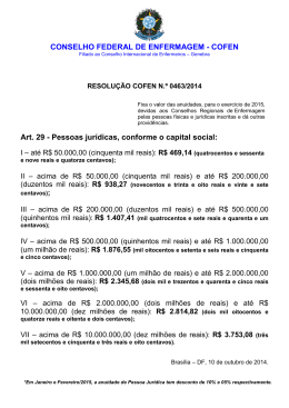 Informativo RESOLUçÃO Nº 463/2014