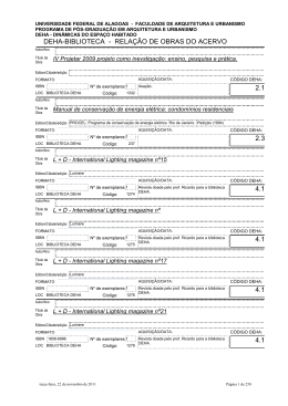 deha-biblioteca - Faculdade de Arquitetura e Urbanismo