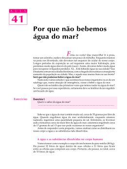 41. Por que n&atilde;o bebemos &aacute;gua do mar?
