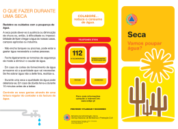 Seca: vamos poupar &aacute;gua?