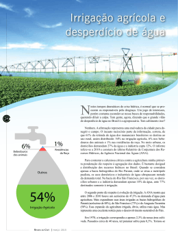 Irrigação agrícola e desperdício de água