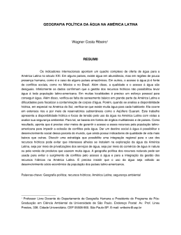 geografia pol&iacute;tica da &aacute;gua na am&eacute;rica latina