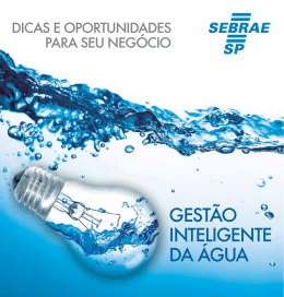 gestão inteligente Da água - Sebrae-SP