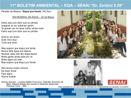 11º BOLETIM AMBIENTAL – EQA – SENAI “Dr. Zerbini 5.09”