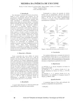 MEDIDA DA INÉRCIA DE UM coNE