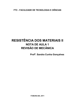 RESISTÊNCIA DOS MATERIAIS II