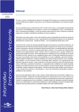 Informativo Embrapa Meio Ambiente Informativo Embrapa Meio