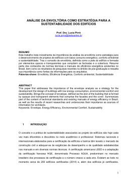 an&aacute;lise da envolt&oacute;ria como estrat&eacute;gia para a sustentabilidade dos