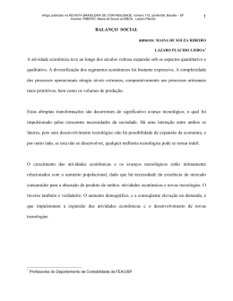 Balan&ccedil;o social - MINIST&Eacute;RIO DO Desenvolvimento Social e