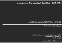2.8 &ndash; Subsistema de Controle T&eacute;rmico