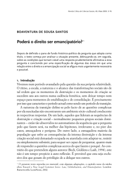Poder&aacute; o direito ser emancipat&oacute;rio?1