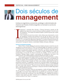 Dois s&eacute;culos de Management