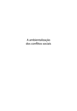 A ambientaliza&ccedil;&atilde;o dos conflitos sociais