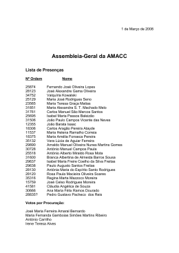 Assembleia Geral AMACC 1-3-2008 - Portal da Codificação Clínica