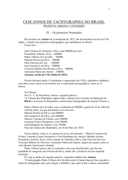 CEM ANNOS DE TACHYGRAPHIA NO BRASIL