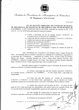 Ata 27/07 - Conselho de Previdência