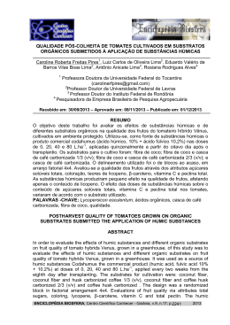 qualidade p&oacute;s-colheita de tomates cultivados em substratos
