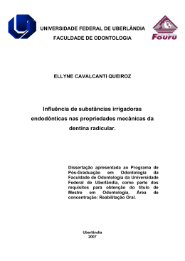 Influ&ecirc;ncia de subst&acirc;ncias irrigadoras endod&ocirc;nticas nas