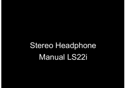 Stereo Heaphone Manual 22i