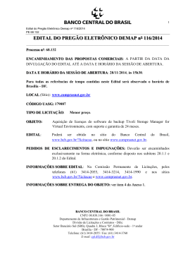 EDITAL DO PREG&Atilde;O ELETR&Ocirc;NICO DEMAP no 116/2014