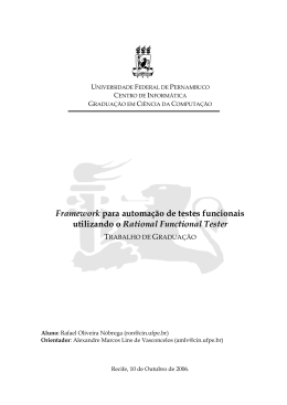 Framework para automa&ccedil;&atilde;o de testes funcionais utilizando o
