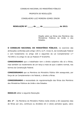 CONSELHO NACIONAL DO MINISTÉRIO PÚBLICO