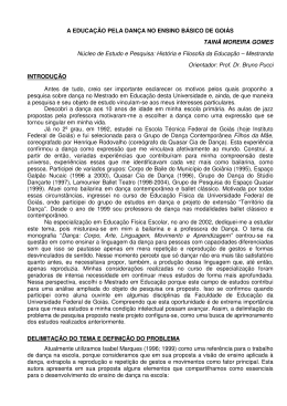 A educa&ccedil;&atilde;o pela dan&ccedil;a no Ensino B&aacute;sico de Goi&aacute;s