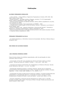 Publica&ccedil;&otilde;es - Universidade Cat&oacute;lica de Santos