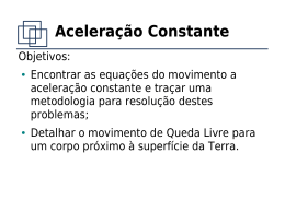 Acelera&ccedil;&atilde;o Constante