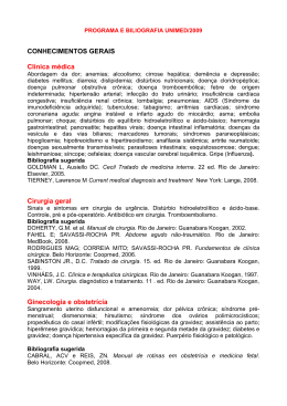 CONHECIMENTOS GERAIS Clínica médica Cirurgia