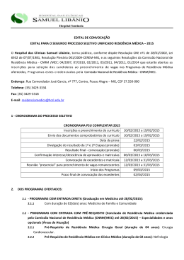 Edital do Processo Seletivo Unificado &ndash; PSU 2015