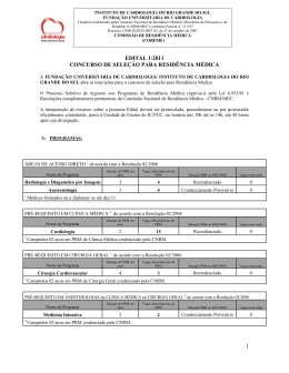 1 edital 1/2011 concurso de sele&ccedil;&atilde;o para resid&ecirc;ncia m&eacute;dica