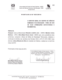 Designa Banca PPGH Juliana Miranda da Silva