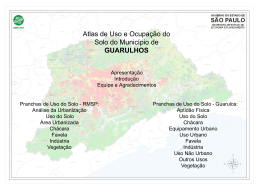 Atlas de Uso e Ocupa&ccedil;&atilde;o do Solo do Munic&iacute;pio de GUARULHOS