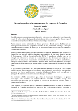 Demanda por inova&ccedil;&atilde;o nas empresas de Guarulhos
