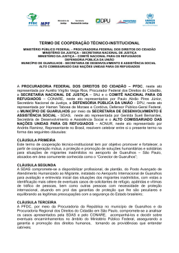 TERMO DE COOPERAÇÃO TÉCNICO-INSTITUCIONAL