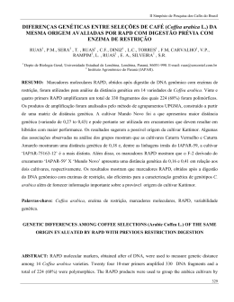 DIFEREN&Ccedil;AS GEN&Eacute;TICAS ENTRE SELE&Ccedil;&Otilde;ES DE