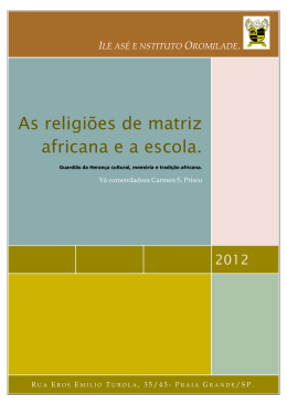 As Religiões de Matriz Africana e a Escola-Apostila-1