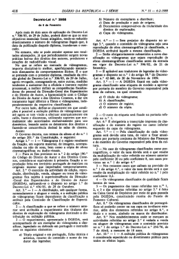 Estabelece normas relativas à classificação de videogramas