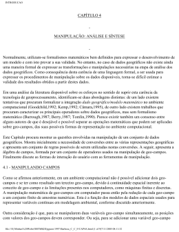 CAPÍTULO 4 MANIPULAÇÃO: ANÁLISE E SÍNTESE